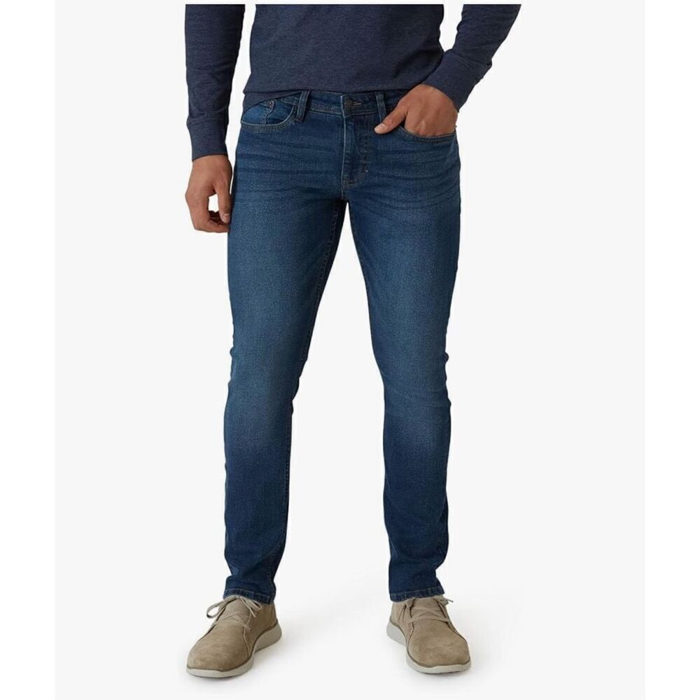IZOD Men’s Slim Fit Ultra Soft Flex Stretch Jeans Vespa Blue 42x34 NWT